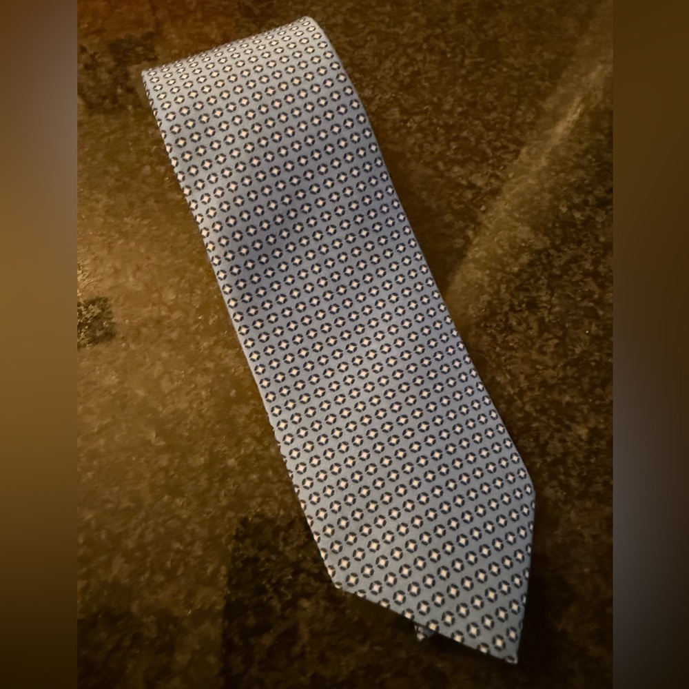 Brooks Brothers Light Blue Micro-Dot Silk Tie